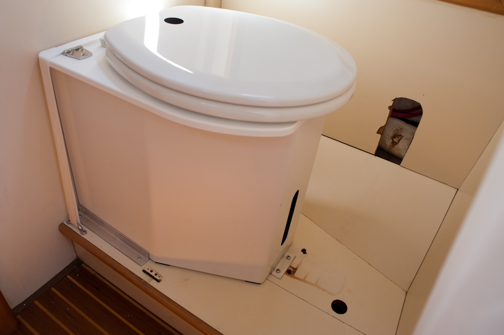 C-Head Composting Toilet installed in Czardas' head compartment.